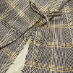 MARNI Womens Yellow Checked Tech Wool Jacket