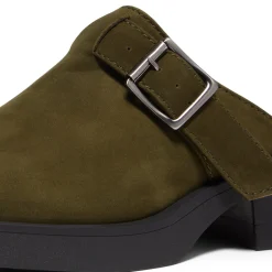 Miista Aroa Kakhi Suede Mules