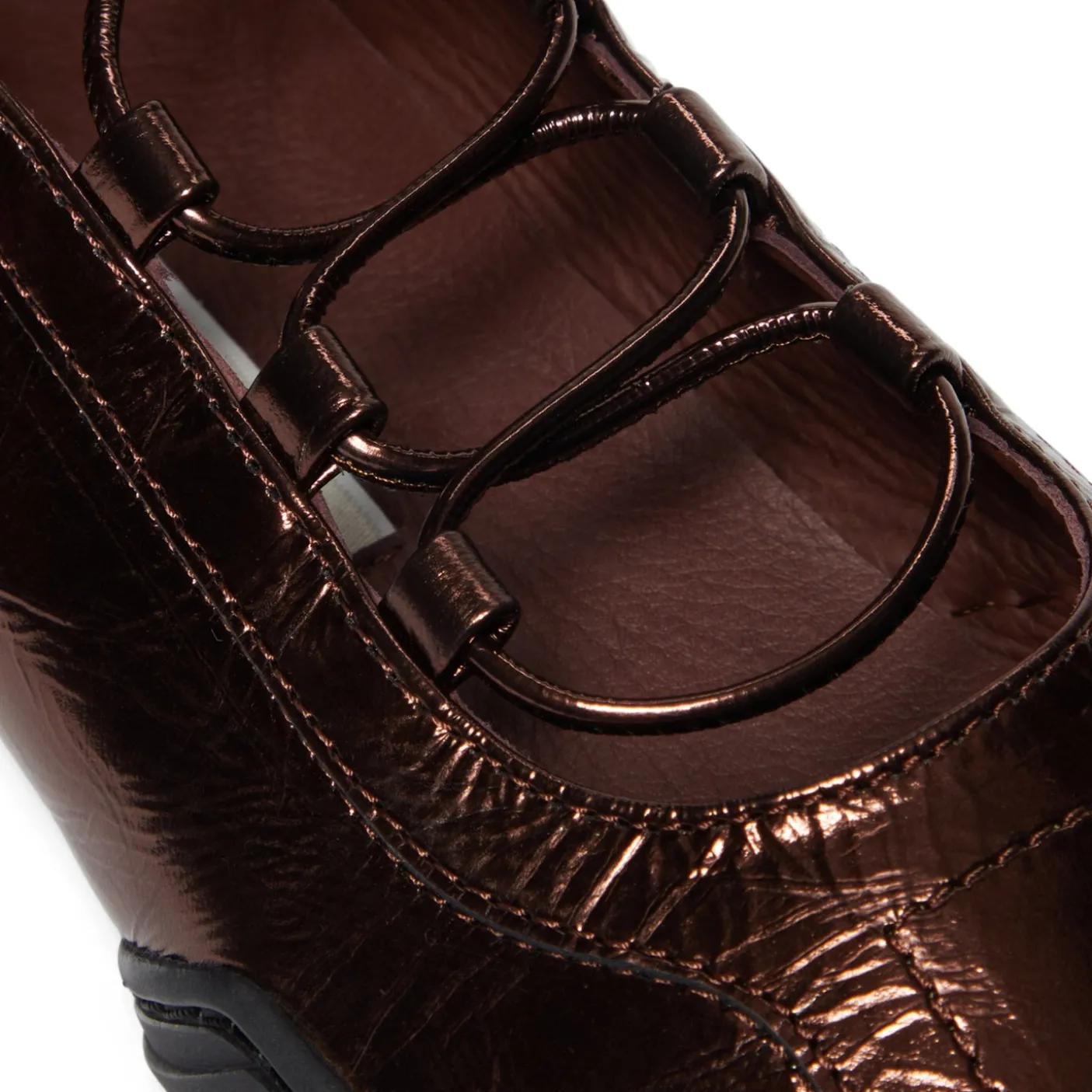 Miista Averie Metallic Brown Ballerinas