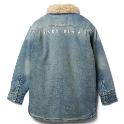 MM6 Maison Margiela Kids Faux Fur Collar Denim Jacket