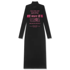 MM6 Maison Margiela Logo Print Midi Dress