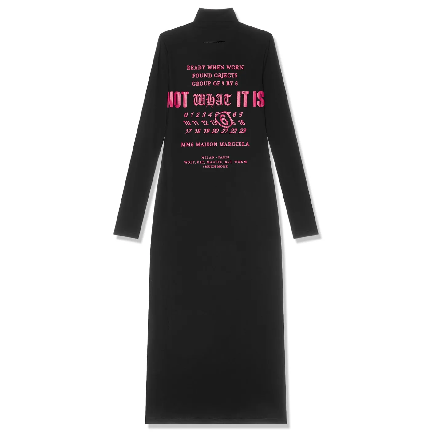 MM6 Maison Margiela Logo Print Midi Dress