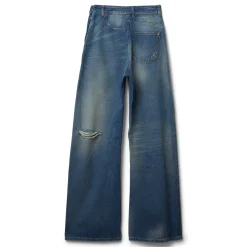 MM6 Maison Margiela Womens Twist Wide Leg Jeans