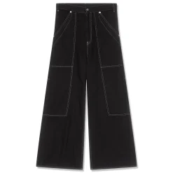 MM6 Maison Margiela Womens Wide Leg Overdyed Jeans