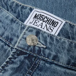 Moschino Jeans Light Denim Pleated Jeans