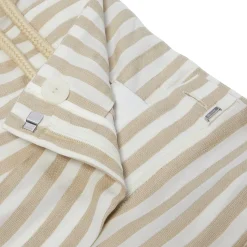 Nanushka Nevada Striped Belted Linen Pants