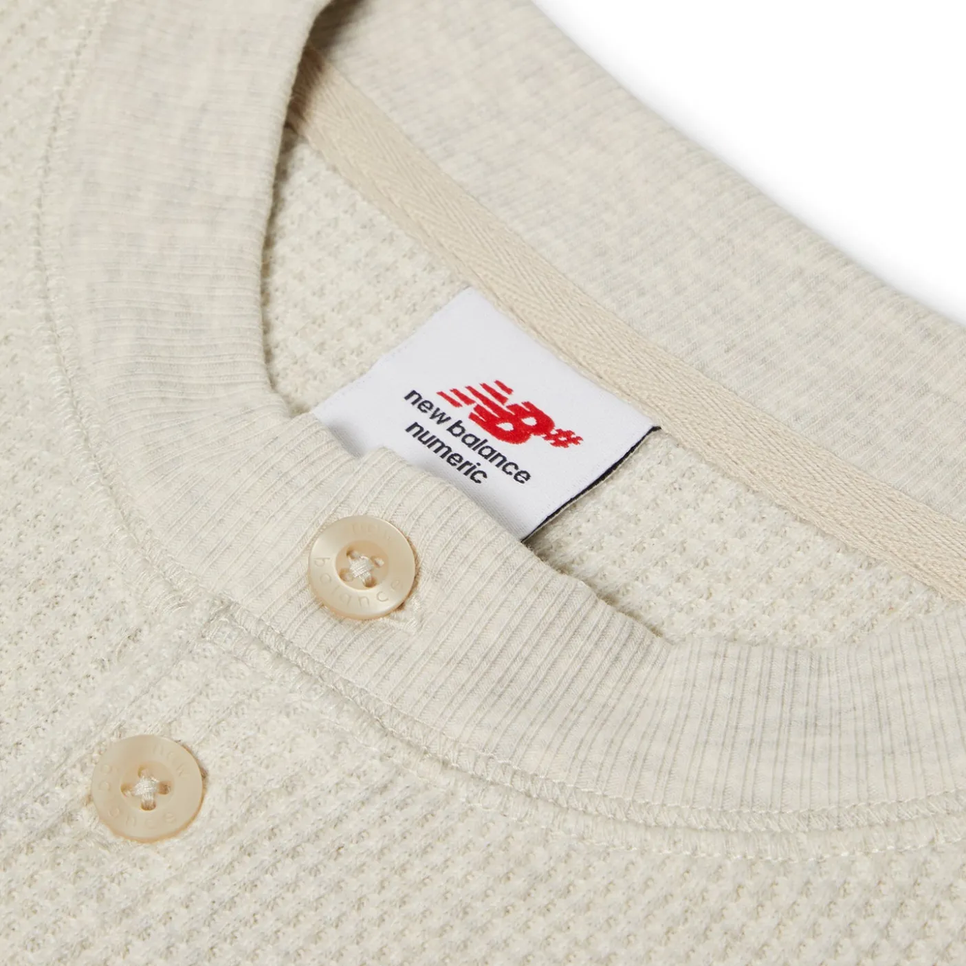 New Balance Numeric Waffle Knit Long Sleeve Henley