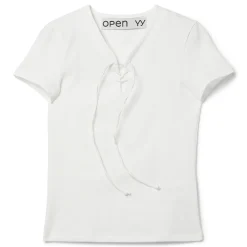 OPEN YY Lace-Up Jersey Tee