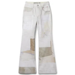 OPEN YY Patchwork Effect Loose Bootcut
