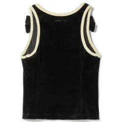 OPEN YY Velvet Picot Ribbon Top