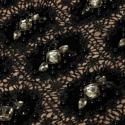 PatBO Beaded Velvet Lace Mini Dress
