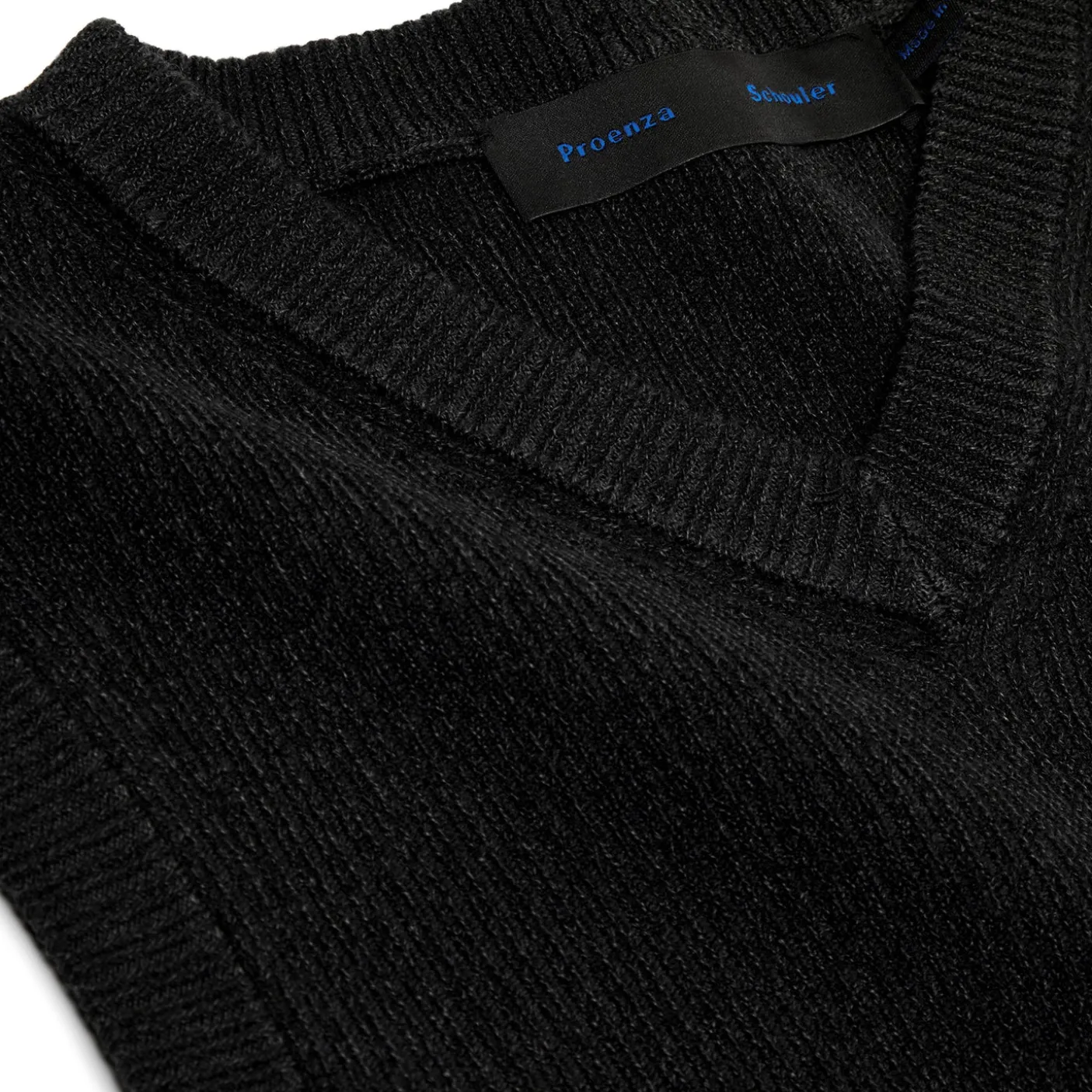 Proenza Schouler Cruz Vest in Midweight Viscose Rib Knit