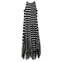 Proenza Schouler Striped Fringe Knit Yves Dress