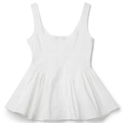 Proenza Schouler White Label Bader Stretch Poplin Top