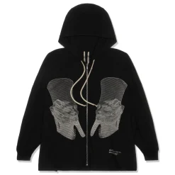 Rick Owens Ron Jumbo Zip Up Hoodie