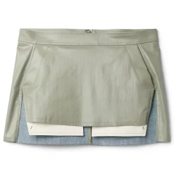Rick Owens Womens Fog Cutoff Mini Skirt