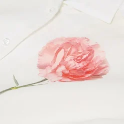 Simone Rocha Carnation Print Sailor Collar Puff Sleeve Shirt