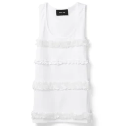 Simone Rocha Fitted Ruffle Frill Tank Top