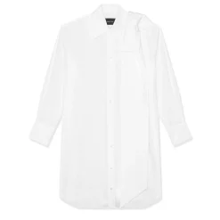 Simone Rocha Long Shoulder Bow Masculine Button Placket Shirt