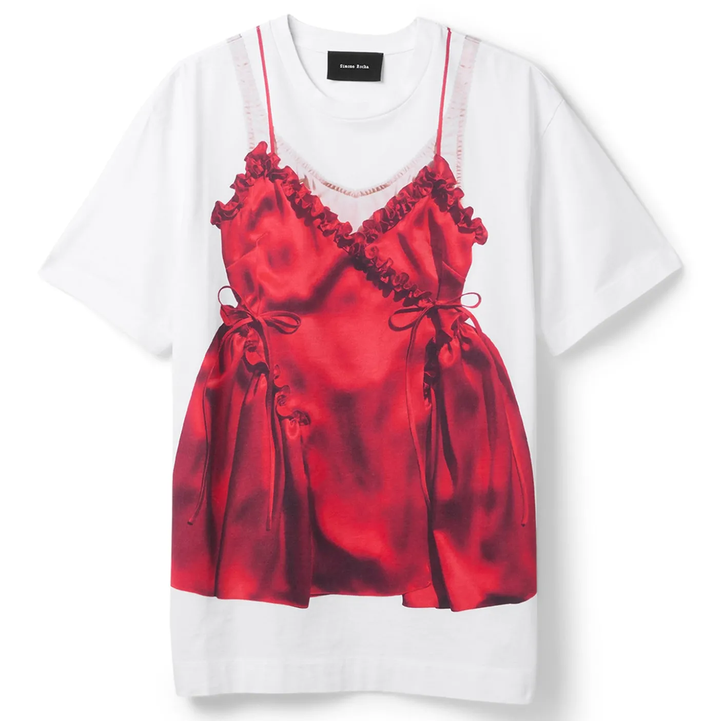 Simone Rocha Negligee Trompe L'Oeil Print Short Sleeve T-Shirt