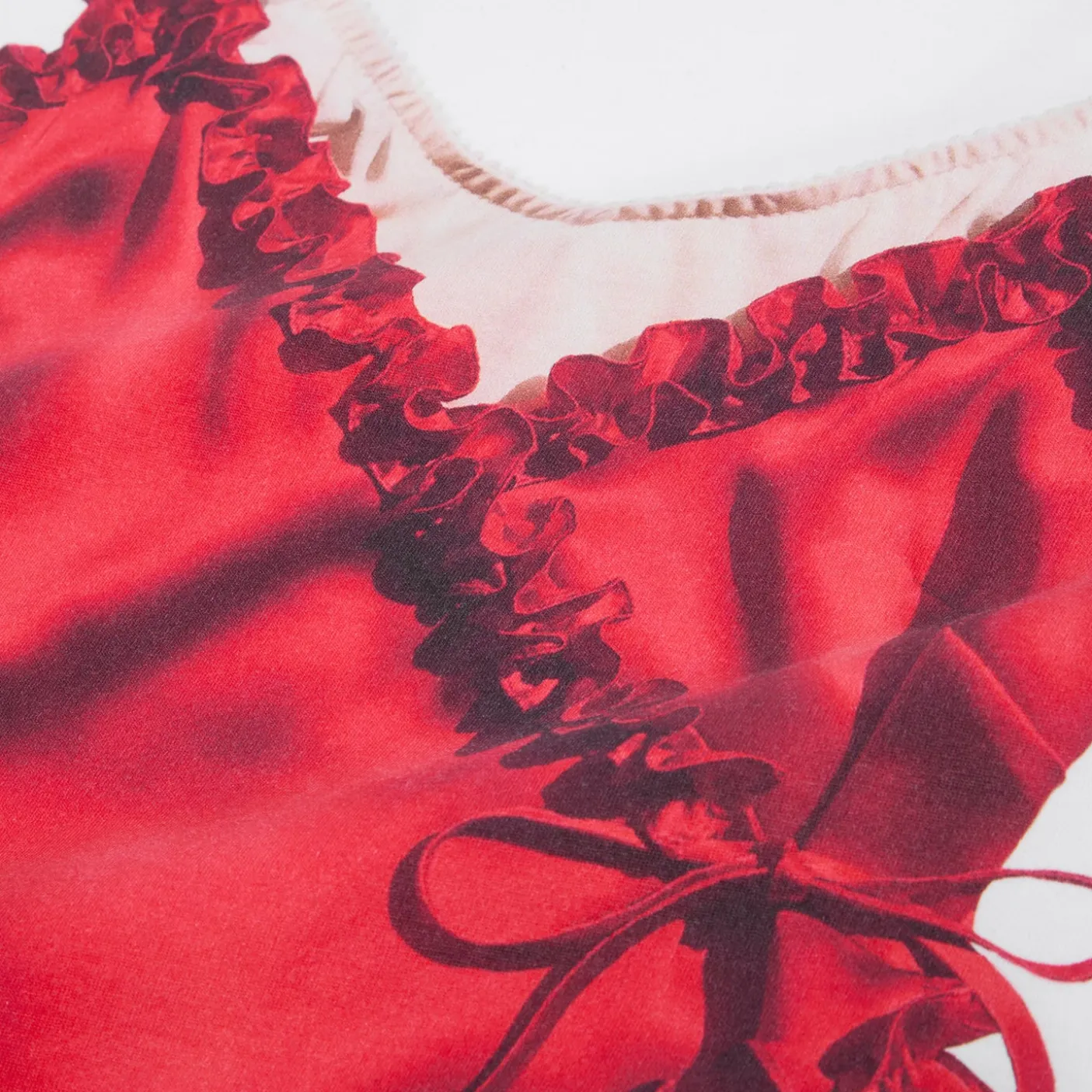 Simone Rocha Negligee Trompe L'Oeil Print Short Sleeve T-Shirt