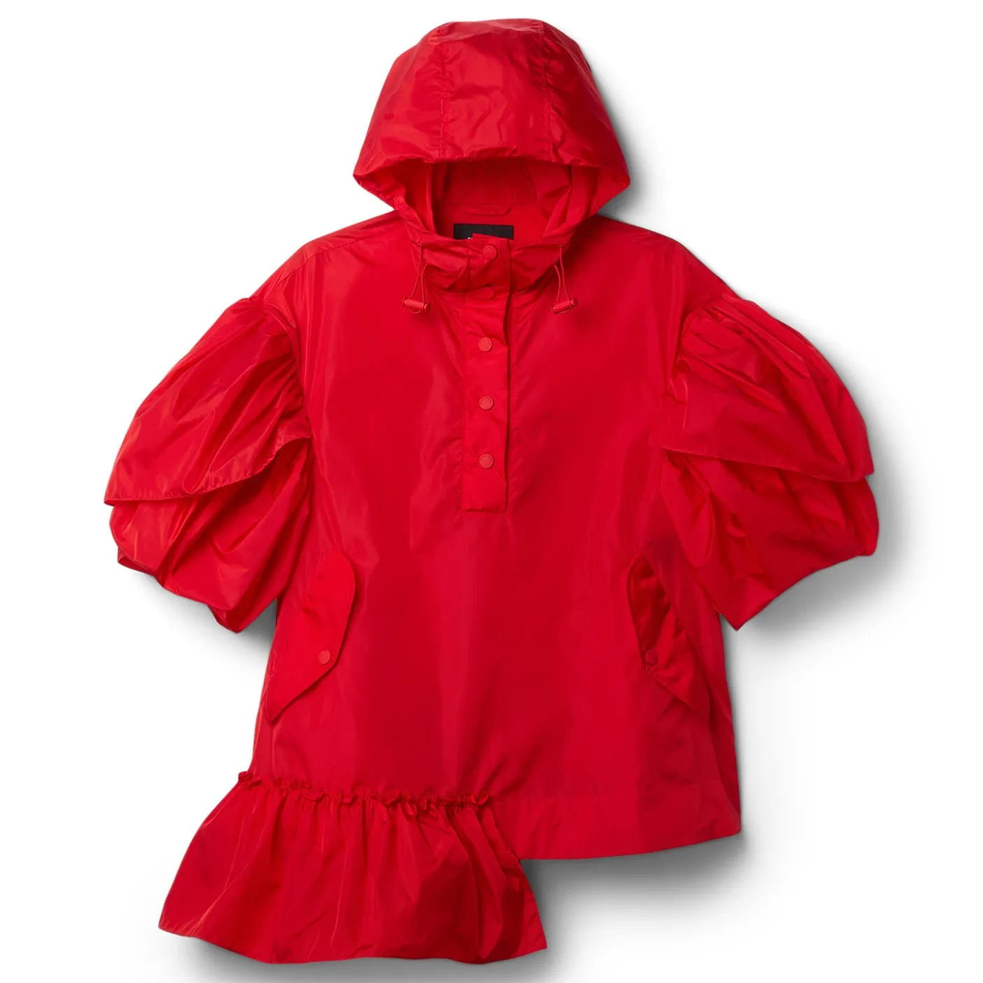 Simone Rocha Ruffle Detail Petal Sleeve Cagoule