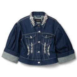 Simone Rocha Sculpted Cropped Denim Jacket