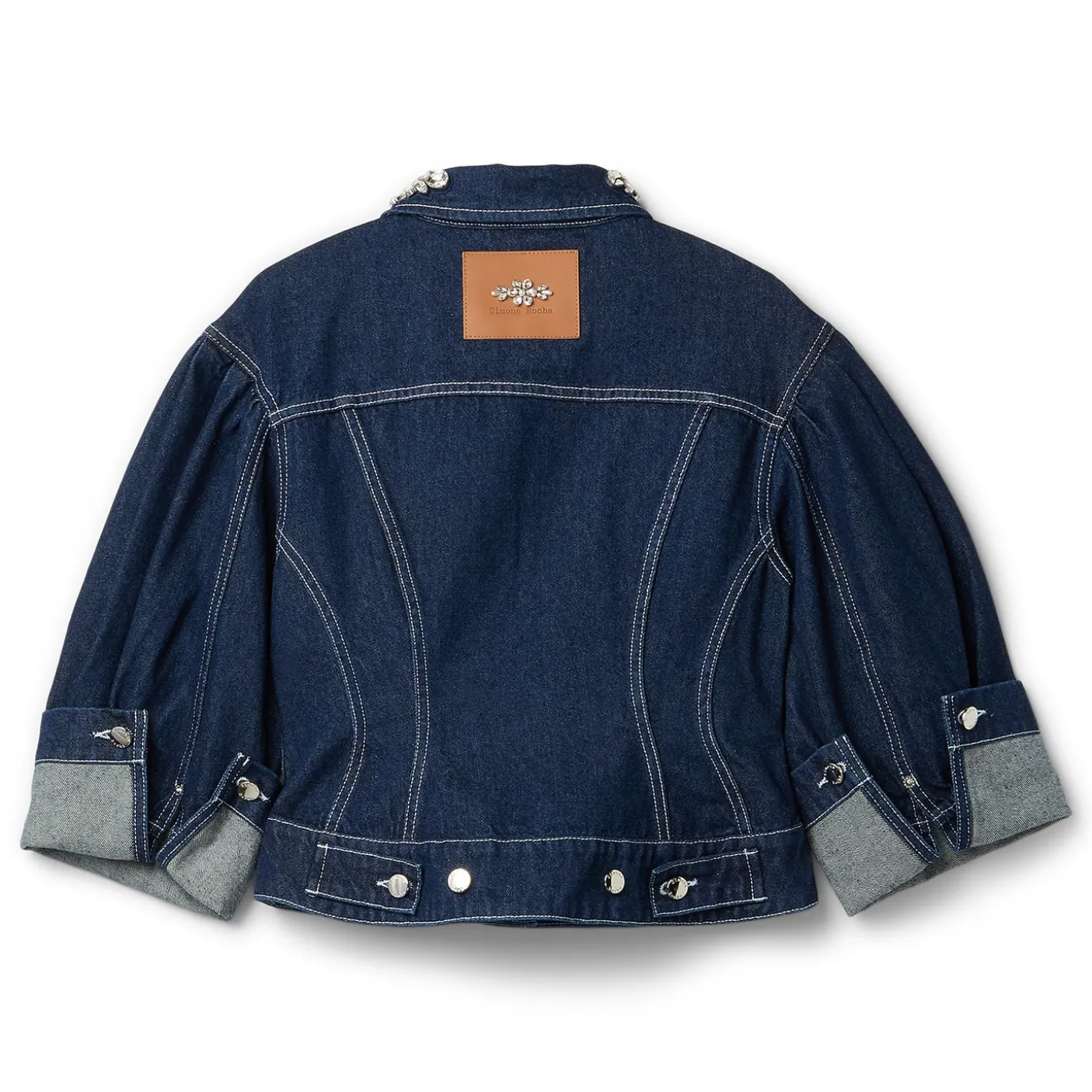 Simone Rocha Sculpted Cropped Denim Jacket