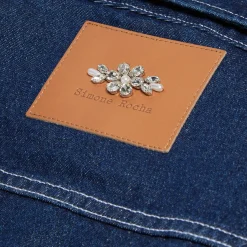 Simone Rocha Sculpted Cropped Denim Jacket