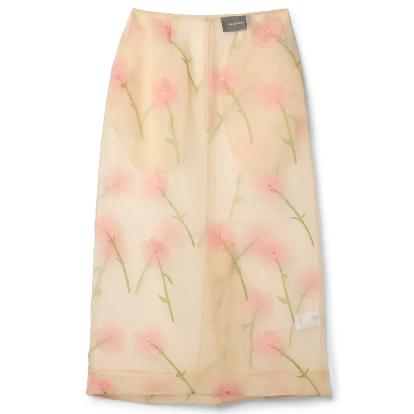 Simone Rocha Sheer Organza Pencil Skirt