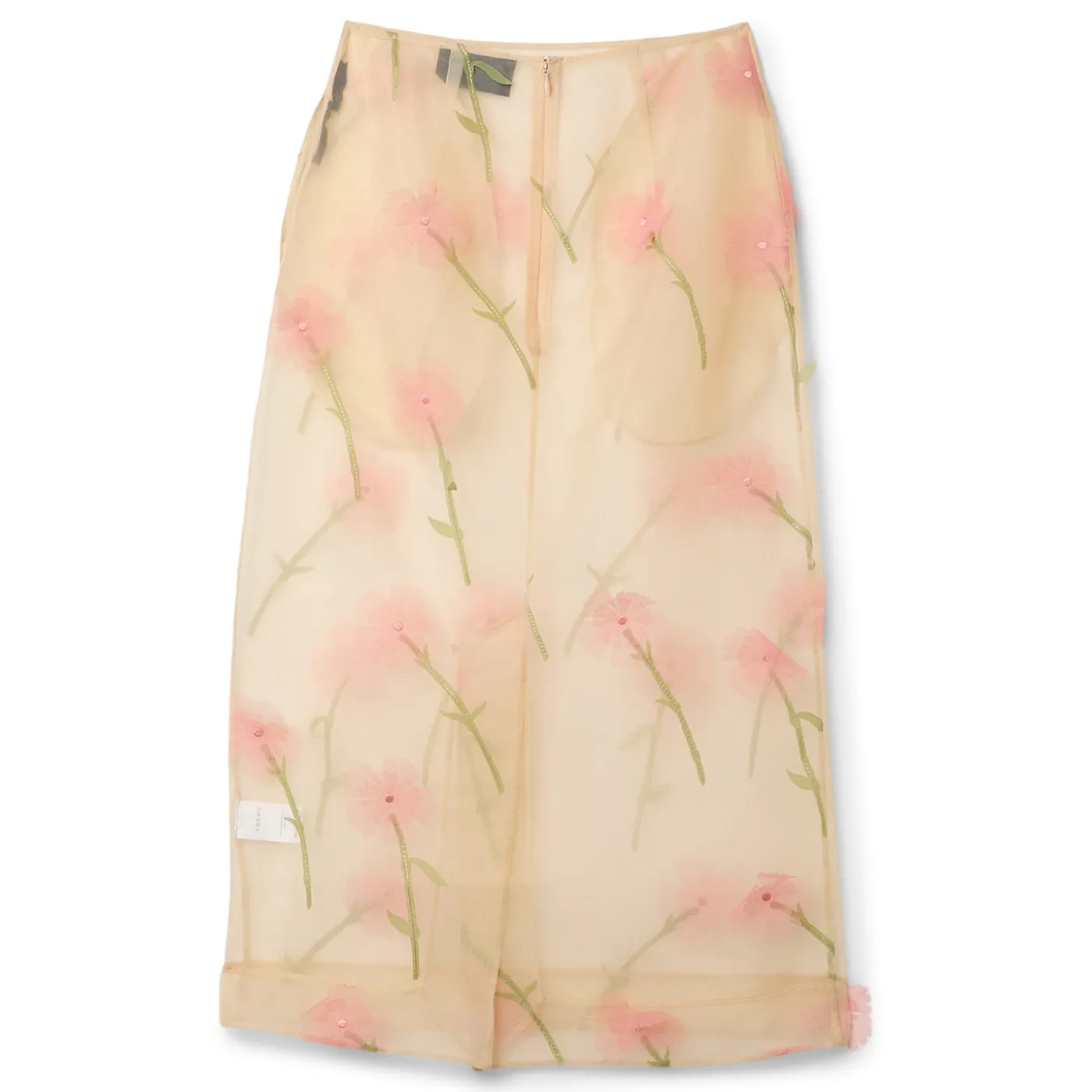 Simone Rocha Sheer Organza Pencil Skirt
