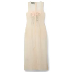 Simone Rocha Stuffed Carnation Square Neck Dart Dress
