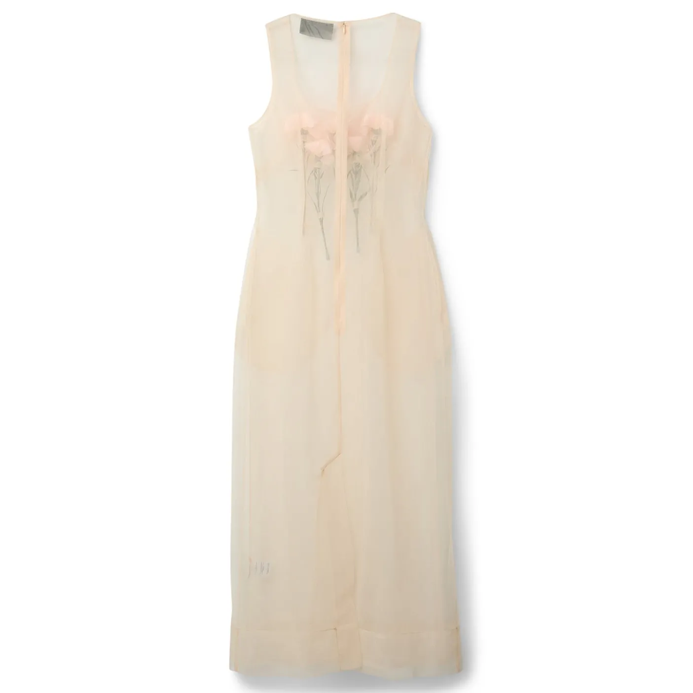 Simone Rocha Stuffed Carnation Square Neck Dart Dress