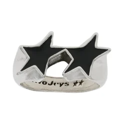 TwoJeys Icon Black Enameled Single Ring