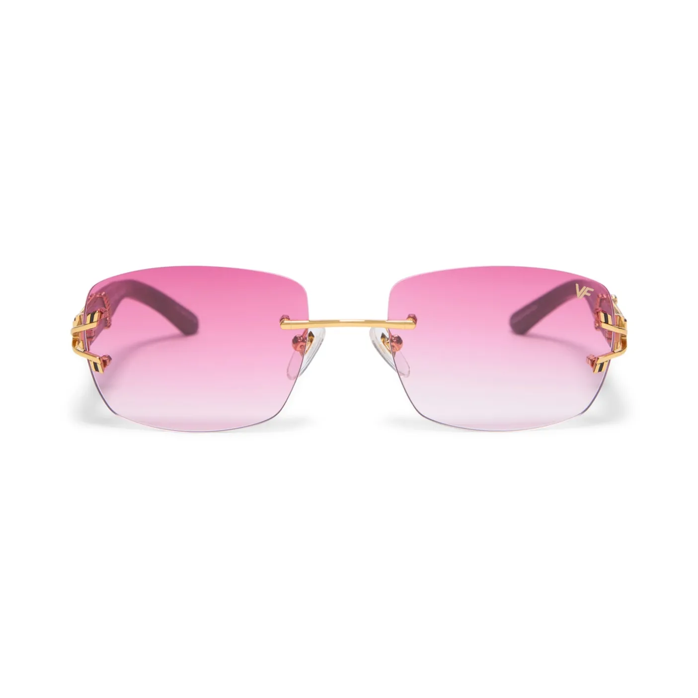 Vintage Frames Bal Harbour Wood Edition Drill Mount 24KT Gold, WDBL2 0002,