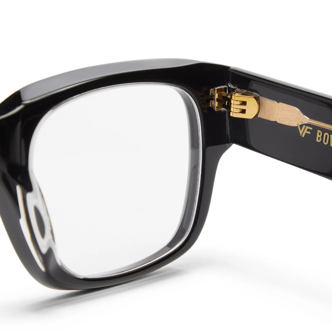 Vintage Frames Bowie Black and Clear Acetate Frames
