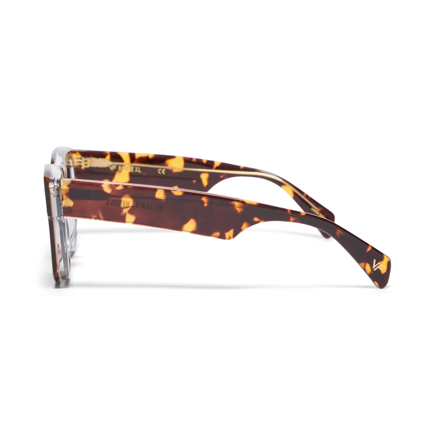 Vintage Frames Bowie XL Brown Tortoise and Clear Acetate