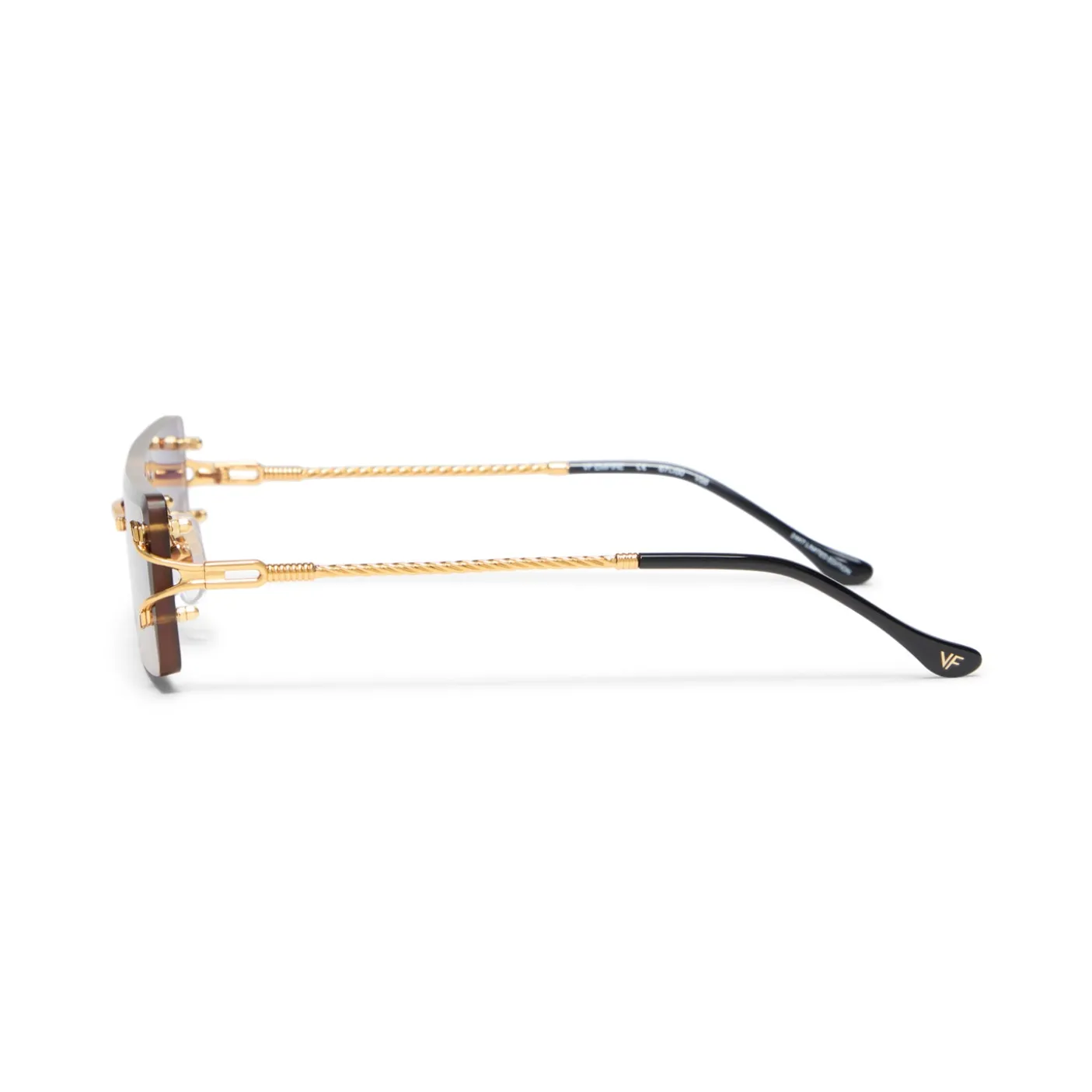 Vintage Frames Empire Rimless Drill Mount 24KT Gold